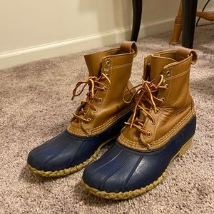 Women’s Original LL Bean 8” Boots, Navy/Tan